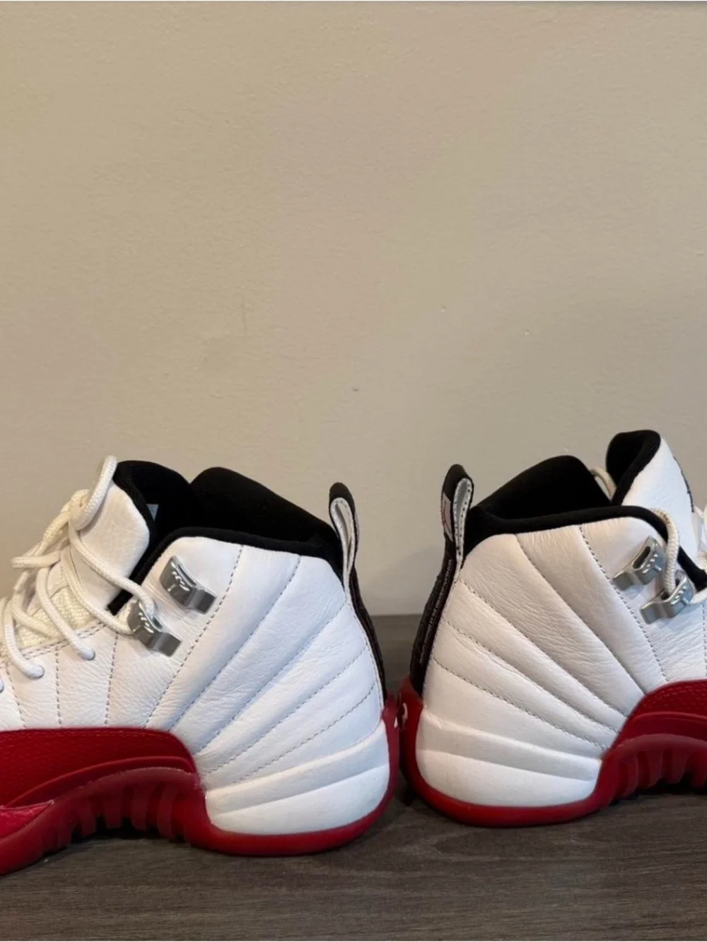 Nike Kids White and Red High-Top Sneakers